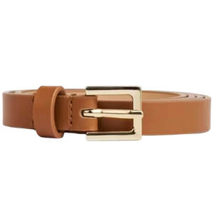 LK Bennett Clover Leather Square Buckle Belt